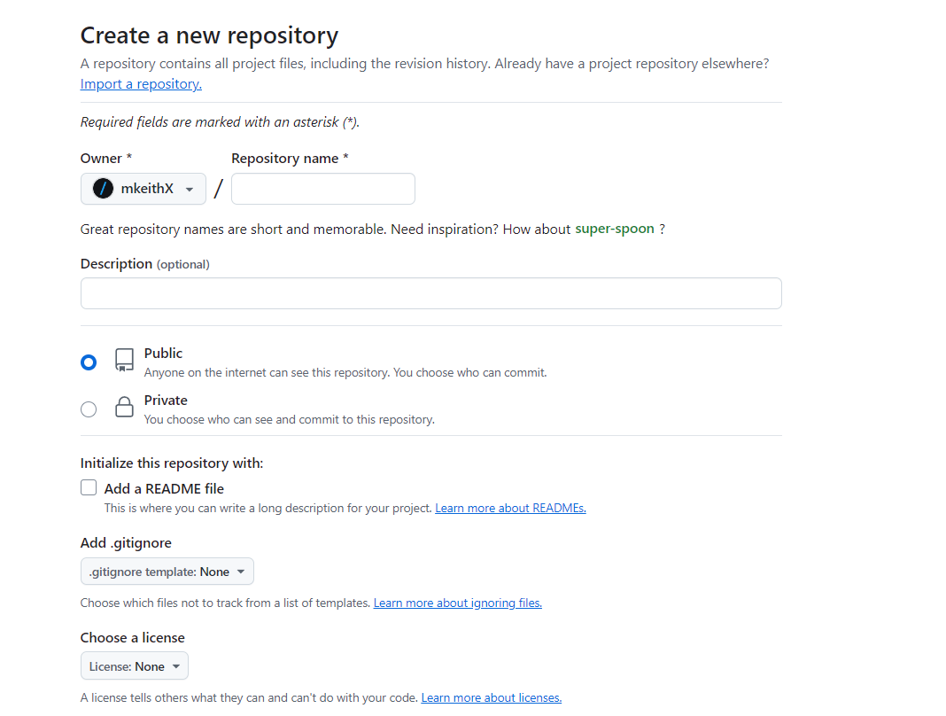 Create a New Repository